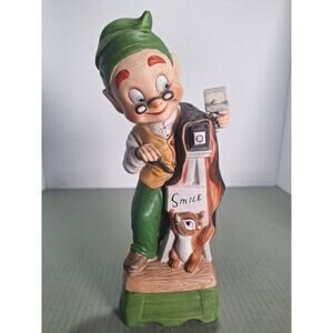 "Mr. Lucky Series- The Photographer" Decanter 1979 Hoffman Musical - Works!